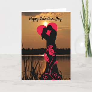 Gelukkige Valentijnsdag Koppel Feestdagen Kaart