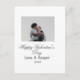 Gelukkige Valentijnsdag koppel foto modern eenvoud Briefkaart