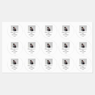 Gelukkige Valentijnsdag koppel foto modern eenvoud Labels