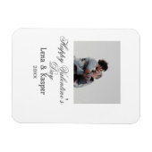 Gelukkige Valentijnsdag koppel foto modern eenvoud Magneet (Horizontaal)