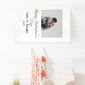 Gelukkige Valentijnsdag koppel foto modern eenvoud Spandoek (Insitu)