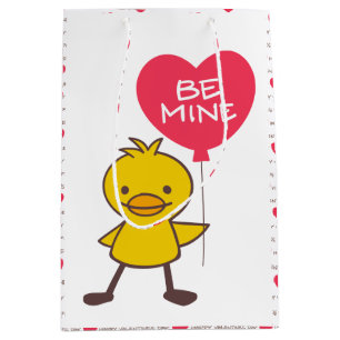 Gelukkige Valentijnsdag Kuiken WEES VAN MIJ Medium Cadeauzakje