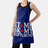 Gelukkige Valentijnsdag laat me mijn Vriendin vrag Schort (Insitu)