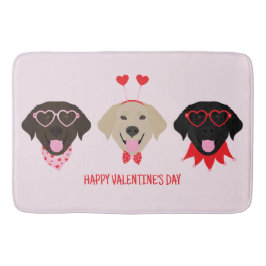 Gelukkige Valentijnsdag Labrador Retriever Honden Badmat