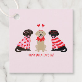 Gelukkige Valentijnsdag Labrador Retriever Honden Bedankjes Labels