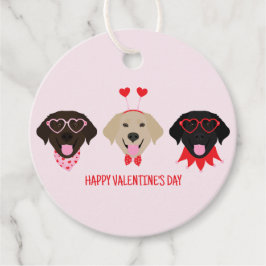 Gelukkige Valentijnsdag Labrador Retriever Honden Bedankjes Labels
