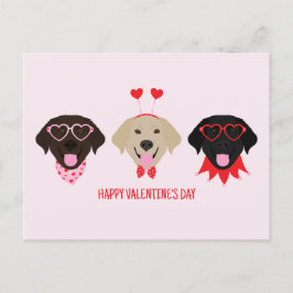 Gelukkige Valentijnsdag Labrador Retriever Honden Briefkaart