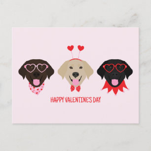 Gelukkige Valentijnsdag Labrador Retriever Honden Briefkaart
