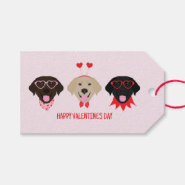 Gelukkige Valentijnsdag Labrador Retriever Honden Cadeaulabel