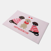 Gelukkige Valentijnsdag Labrador Retriever Honden Deurmat (Schuin)