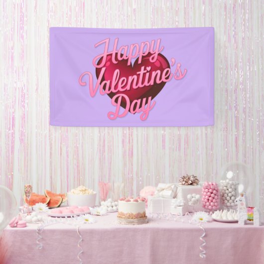 Gelukkige Valentijnsdag Lavendel Banner (Feest)