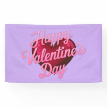 Gelukkige Valentijnsdag Lavendel Banner