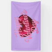 Gelukkige Valentijnsdag Lavendel Banner (Verticaal)