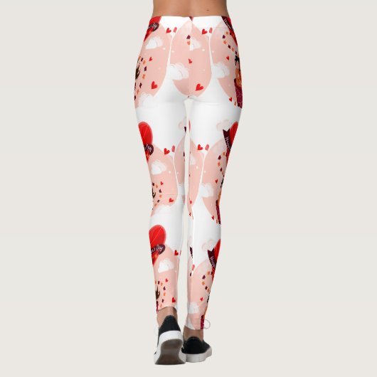 Gelukkige Valentijnsdag Leggings (Achterkant)