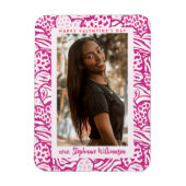 Gelukkige Valentijnsdag Lichtroze Oerwoud Hartfoto Magneet (Verticaal)