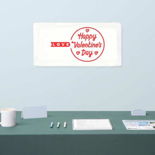 Gelukkige Valentijnsdag Liefde 2x1 Vinyl Banner (Beurs)