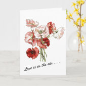 Gelukkige Valentijnsdag liefde hangt in de lucht Kaart (Gele Bloem)