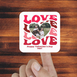 Gelukkige Valentijnsdag Liefde Hart Foto Sticker