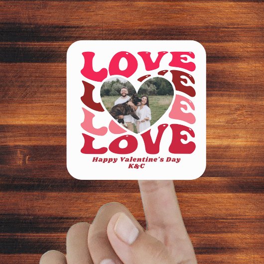 Gelukkige Valentijnsdag Liefde Hart Foto Sticker
