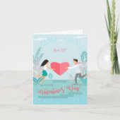 Gelukkige Valentijnsdag "Liefde is in de lucht!" Feestdagen Kaart (Voorkant)