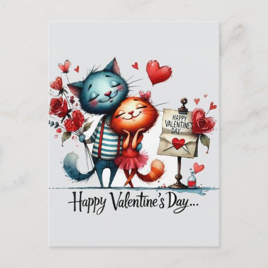Gelukkige Valentijnsdag Liefde Kaarten (Voorkant)