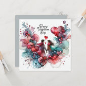 Gelukkige Valentijnsdag Liefde Kaarten (Voorkant / Achterkant in situ)