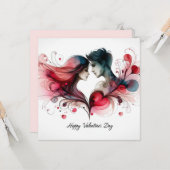 Gelukkige Valentijnsdag Liefde Kaarten (Voorkant / Achterkant in situ)