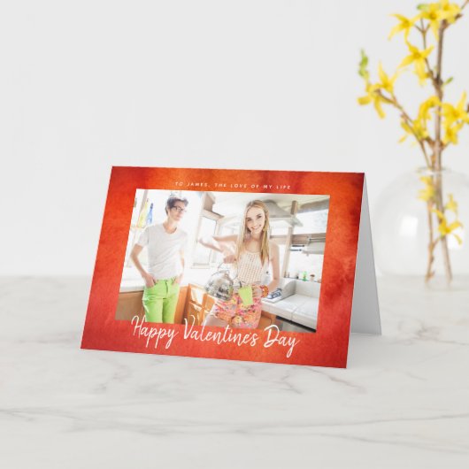 Gelukkige Valentijnsdag Liefde van mijn leven Foto Kaart (Gele Bloem)