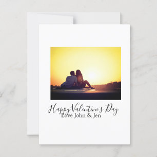 Gelukkige Valentijnsdag liefde voeg naam foto toe  Briefkaart