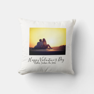 Gelukkige Valentijnsdag liefde voeg naam foto toe Kussen