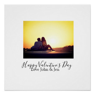 Gelukkige Valentijnsdag liefde voeg naam foto toe  Perfect Poster