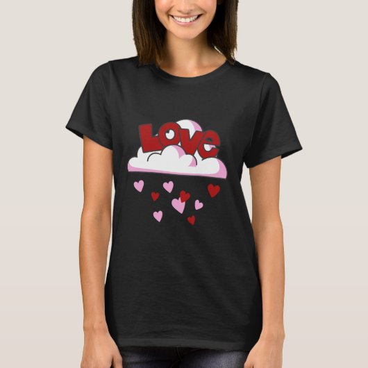 Gelukkige Valentijnsdag Liefde Vrouwen T-shirt (Voorkant)