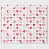 Gelukkige valentijnsdag liefdesharten cadeaupapier (Vlak)