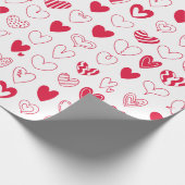 Gelukkige valentijnsdag liefdesharten cadeaupapier (Hoek)