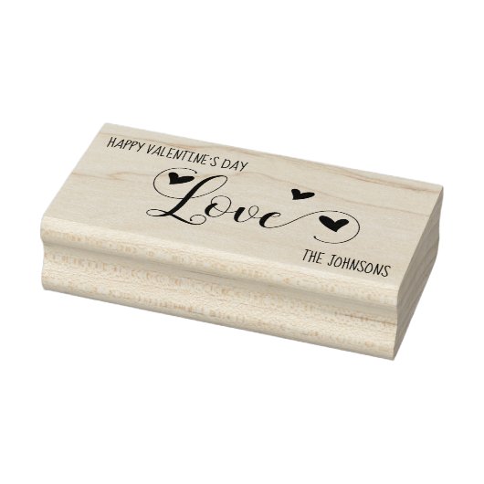 Gelukkige Valentijnsdag Liefdesharten gepersonalis Rubberstempel (Stempel)