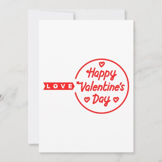 Gelukkige Valentijnsdag Liefdesuitnodiging Kaart (Voorkant)