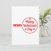 Gelukkige Valentijnsdag Liefdesuitnodiging Kaart (Staand voorkant)