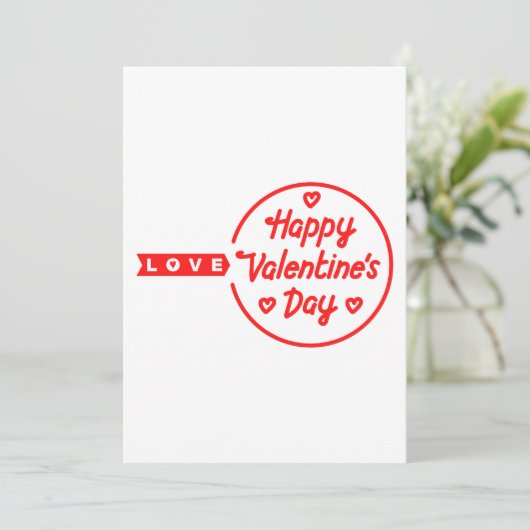 Gelukkige Valentijnsdag Liefdesuitnodiging Kaart (Staand voorkant)