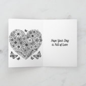 Gelukkige Valentijnsdag lieverd | kleurplaat Kaart (Binnen)