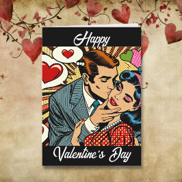 Gelukkige Valentijnsdag lieverd | Retro Love Kaart