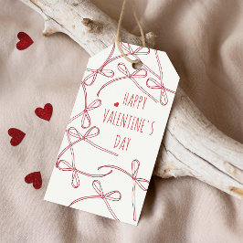 Gelukkige Valentijnsdag – Lint Strikken | Minimale Cadeaulabel