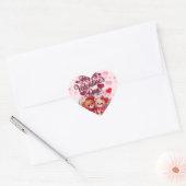 Gelukkige Valentijnsdag Loving Teddy Bear paar Hart Sticker (Envelop)