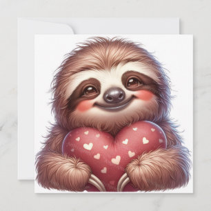 Gelukkige Valentijnsdag Luiaard Feestdagenkaart