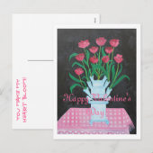 GELUKKIGE VALENTIJNSDAG MAAKT U MIJN HART BLOEIEN FEESTDAGENKAART (Voorkant / Achterkant)