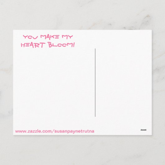 GELUKKIGE VALENTIJNSDAG MAAKT U MIJN HART BLOEIEN FEESTDAGENKAART (Achterkant)