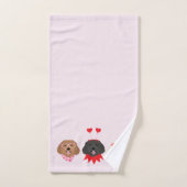Gelukkige Valentijnsdag Maltipoo Honden Bad Handdoek (Handdoek)