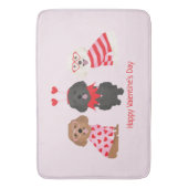 Gelukkige Valentijnsdag Maltipoo Honden Badmat (Voorkant Verticaal)