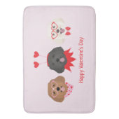 Gelukkige Valentijnsdag Maltipoo Honden Badmat (Voorkant Verticaal)