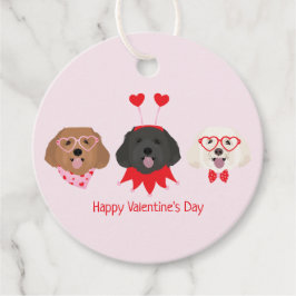 Gelukkige Valentijnsdag Maltipoo Honden Bedankjes Labels