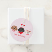 Gelukkige Valentijnsdag Maltipoo Honden Bedankjes Labels (In situ)